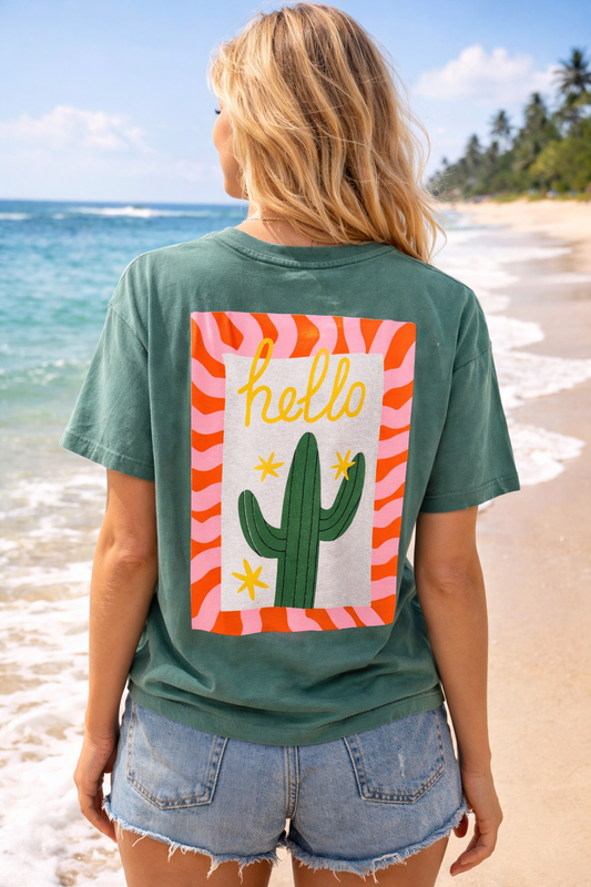 Tee shirt Hello Cactus Alaïa Bijoux