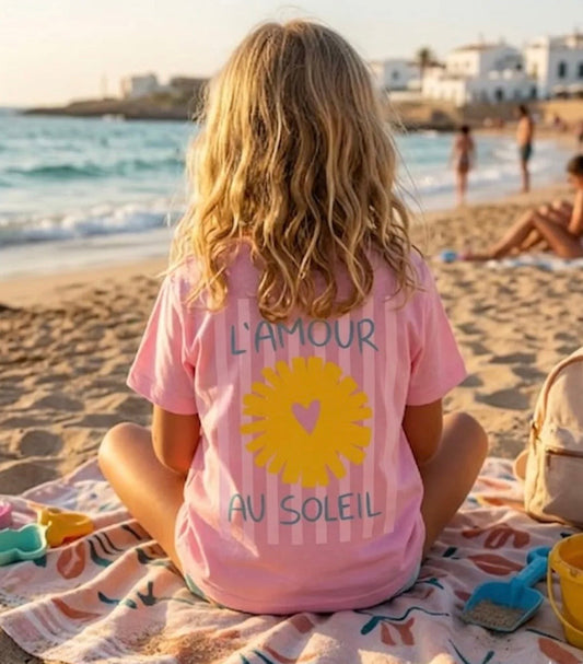 Tee-shirt L’amour au soleil enfant Baisers Salés